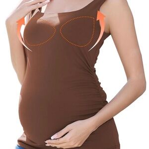 Maternity Brown Tank Top